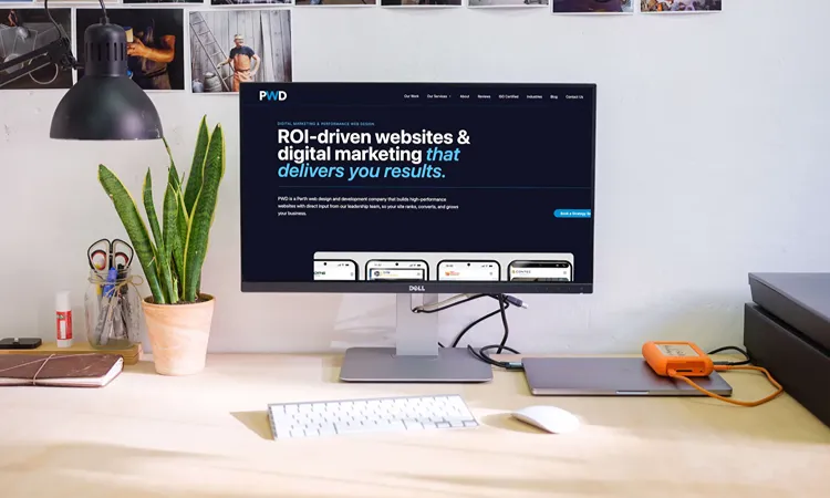 PWD website on desktop