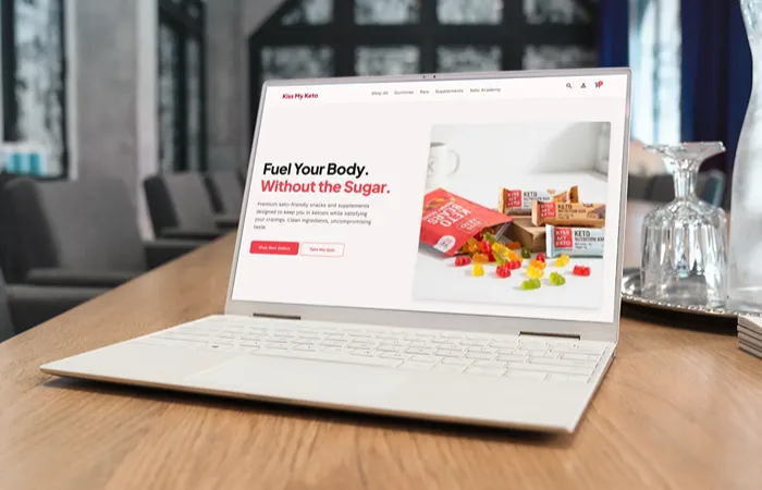 Kiss My Keto desktop storefront