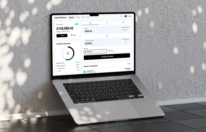 Minatori mining calculator on laptop